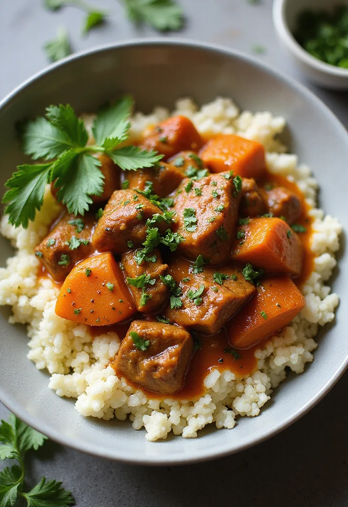 13 Must-Try Beef Curry Slow Cooker Dishes for Busy Nights - 8. Beef Curry with Cauliflower Rice 1