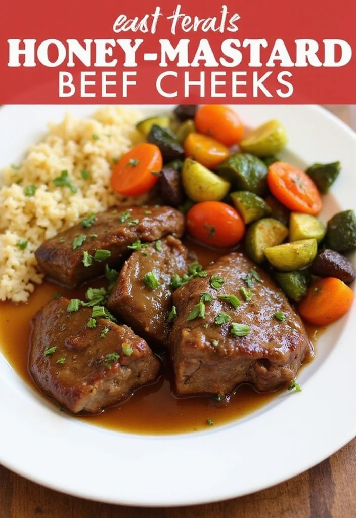14 Beef Cheeks Slow Cooker Recipes Everyone Is Searching For - 12. Honey-Mustard Beef Cheeks 1