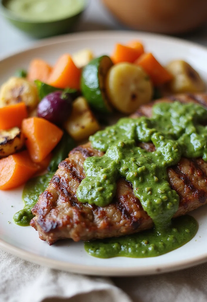 14 Genius Ways To Use Air Fryer Beef Tips Tonight - 13. Beef Tips with Chimichurri Sauce 1