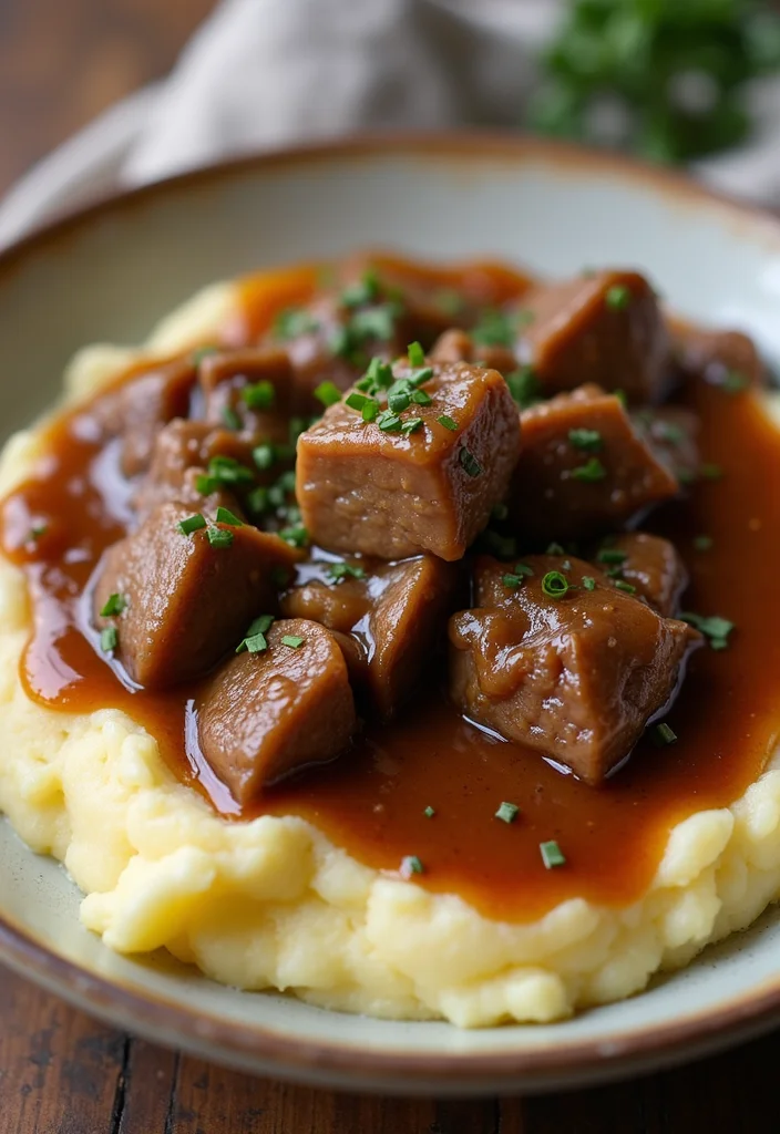 14 Genius Ways To Use Air Fryer Beef Tips Tonight - 8. Beef Tips and Gravy 1