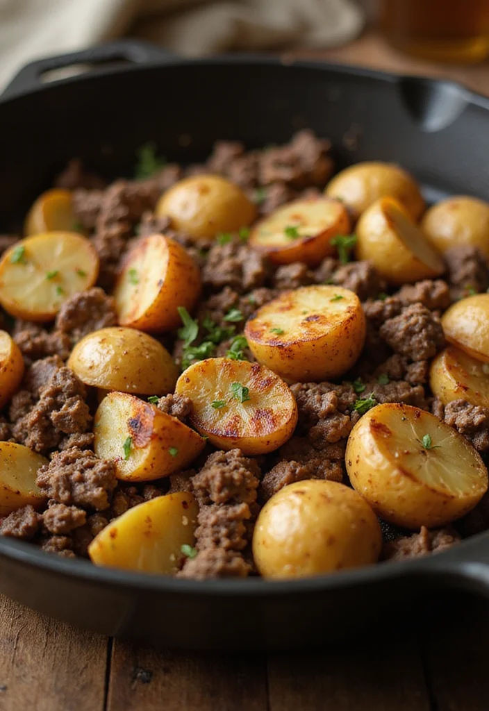 14 Ground Beef Hash Meals Perfect For Weeknight Cooking - 12. Ground Beef and Potato Skillet 1