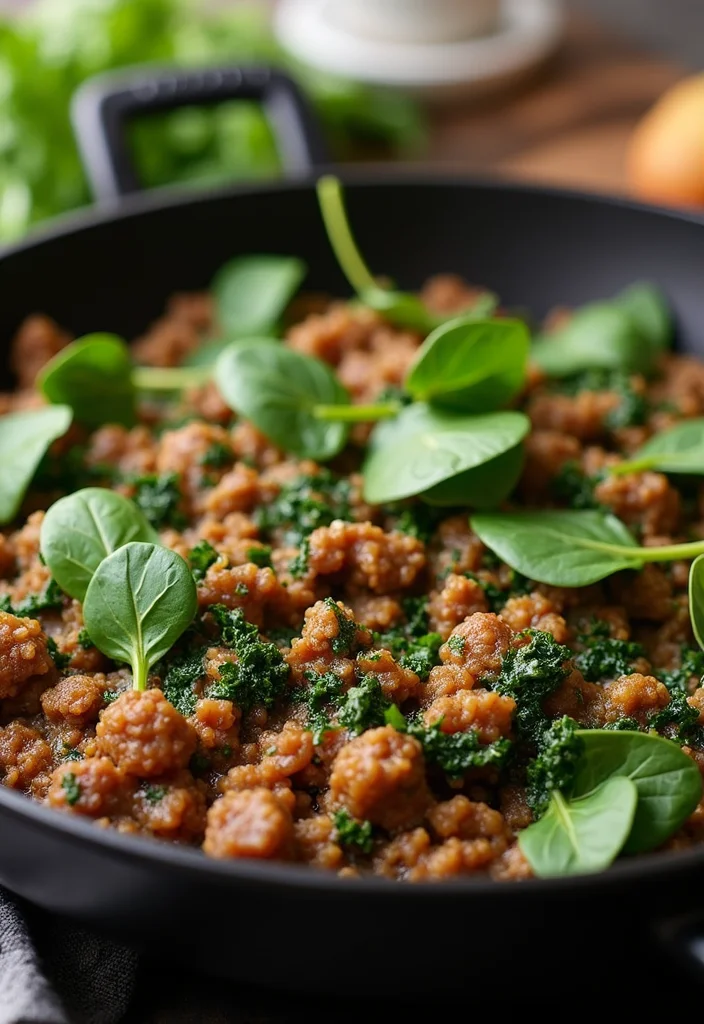14 Ground Beef Hash Meals Perfect For Weeknight Cooking - 13. Ground Beef and Spinach Hash 1