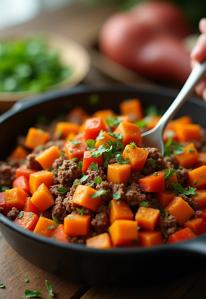 14 Ground Beef Hash Meals Perfect For Weeknight Cooking - 5. Sweet Potato Beef Hash 1