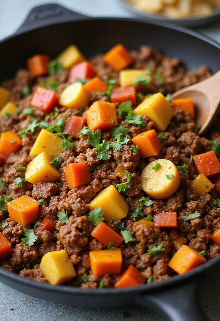 14 Ground Beef Hash Meals Perfect For Weeknight Cooking - 6. Ground Beef Hash with Veggies 1