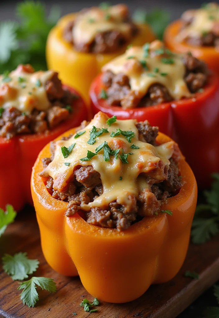 14 Shaved Beef Steak Recipes That Taste Incredible - 12. Beef Steak and Cheese Stuffed Peppers 1