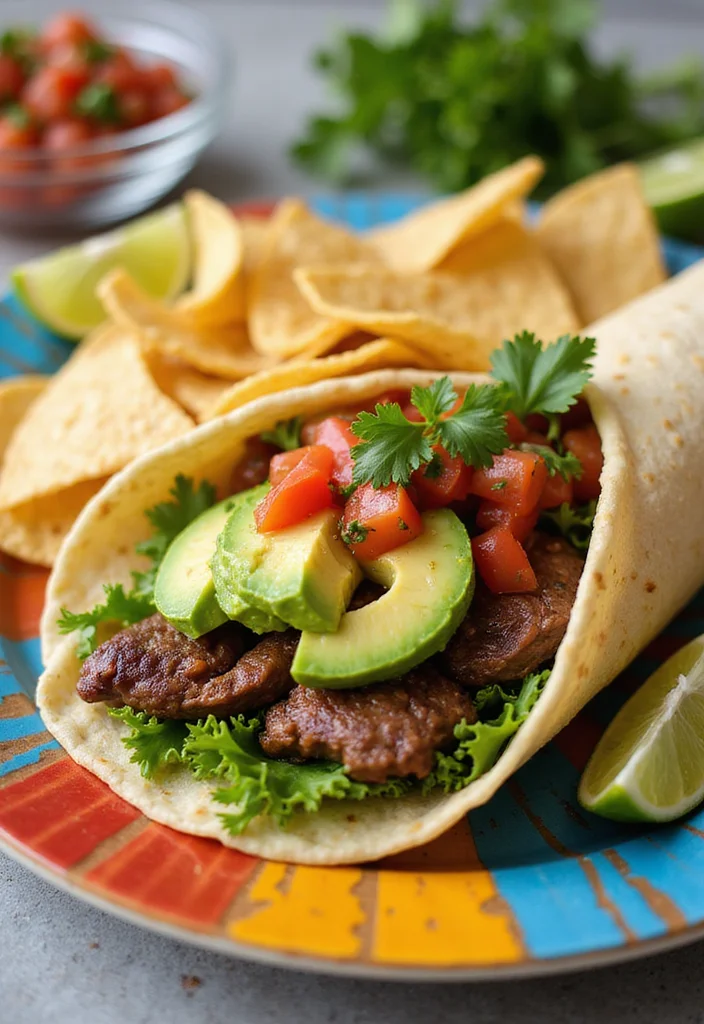 14 Shaved Beef Steak Recipes That Taste Incredible - 2. Beef Steak Wrap with Avocado and Salsa 1