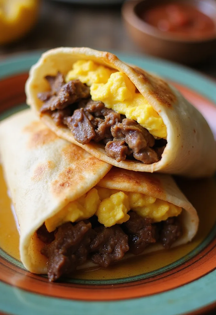 14 Shaved Beef Steak Recipes That Taste Incredible - 6. Beef Steak Breakfast Burrito 1