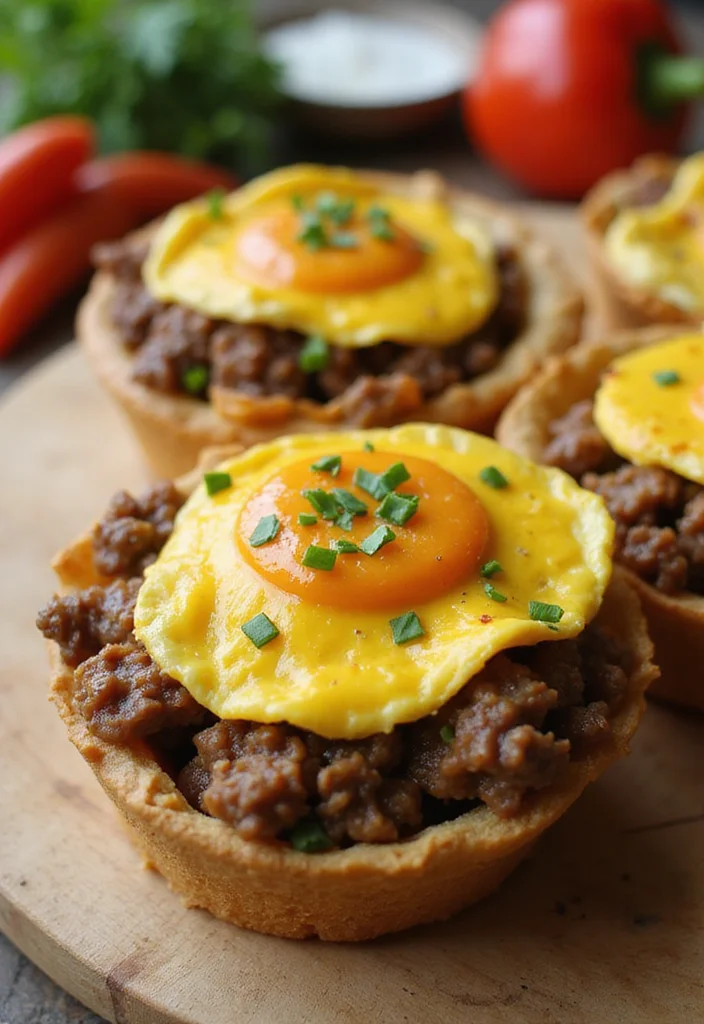 14 Underrated Ground Beef Recipes No Pasta Recipes Worth Making - 11. Ground Beef and Egg Breakfast Cups 1
