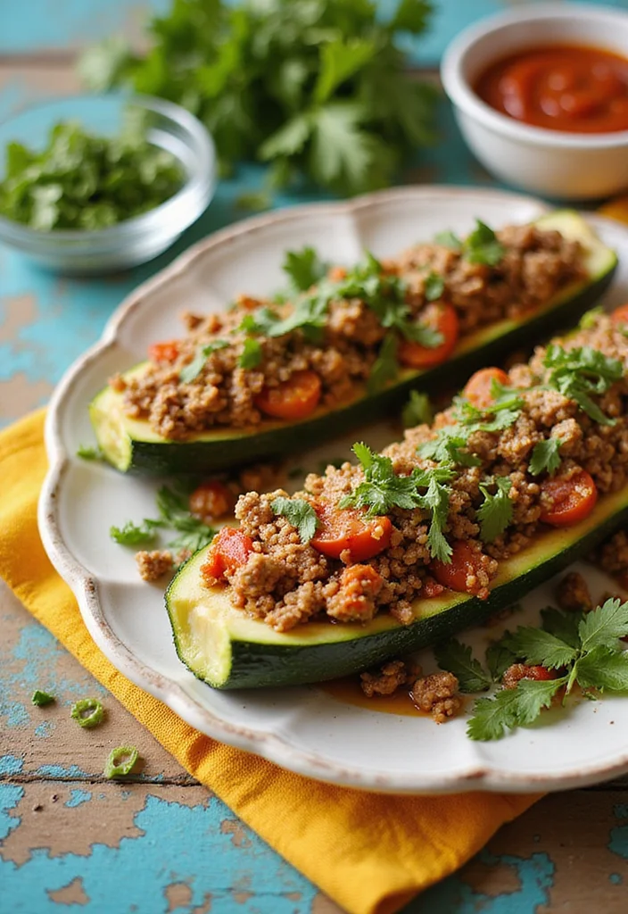 14 Underrated Ground Beef Recipes No Pasta Recipes Worth Making - 9. Healthy Beef and Quinoa Stuffed Zucchini 1