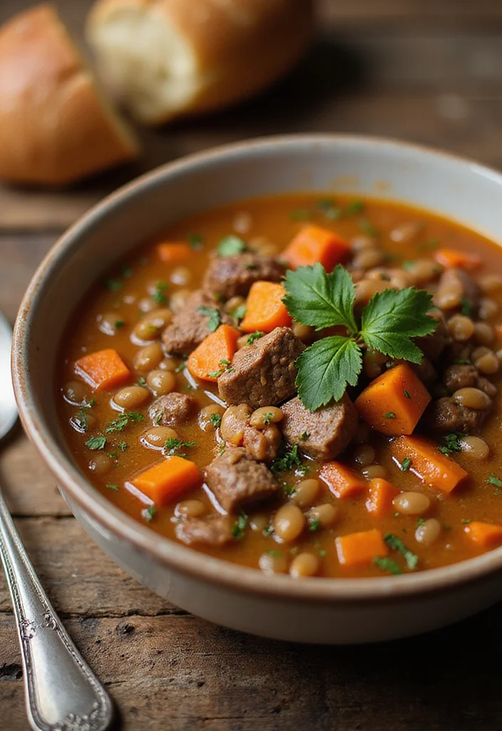 15 Comfort Food Beef Soup Bone Dishes To Warm Your Night - 9. Beef and Lentil Soup 1