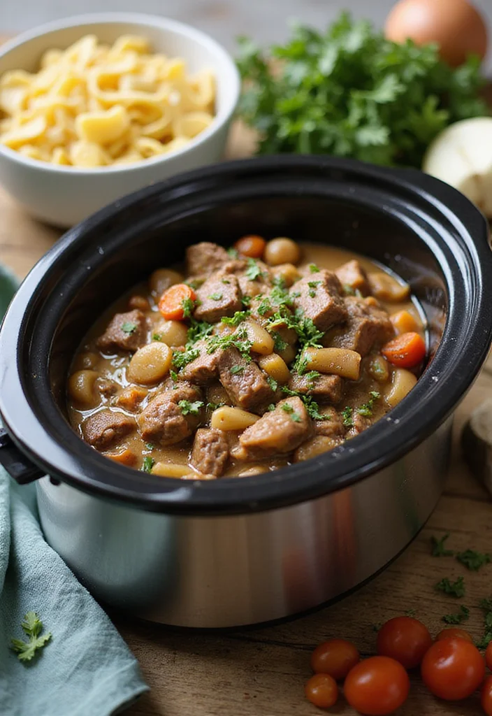 15 Easy Beef Stroganoff Recipe Easy Meals That Always Impress - 2. Slow Cooker Beef Stroganoff 1