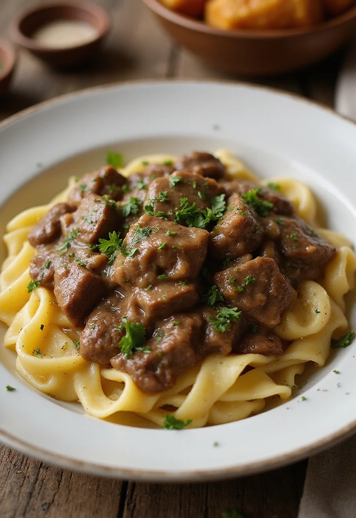 15 Easy Beef Stroganoff Recipe Easy Meals That Always Impress - 9. Beef Stroganoff with Egg Noodles 1