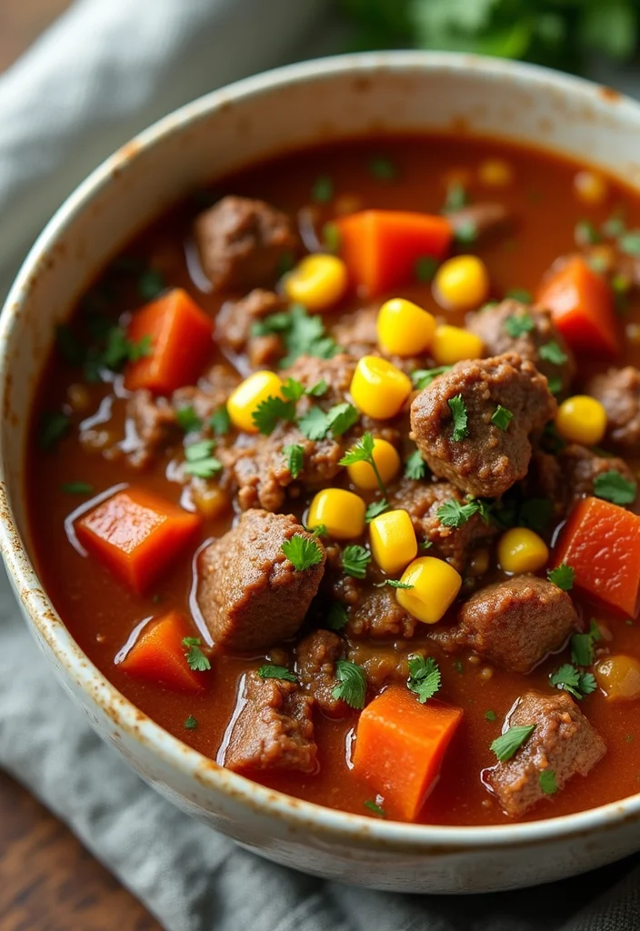 15 Instant Pot Beef Stew Recipes That Taste Incredible - 15. Instant Pot Beef Stew with Corn and Peppers 1
