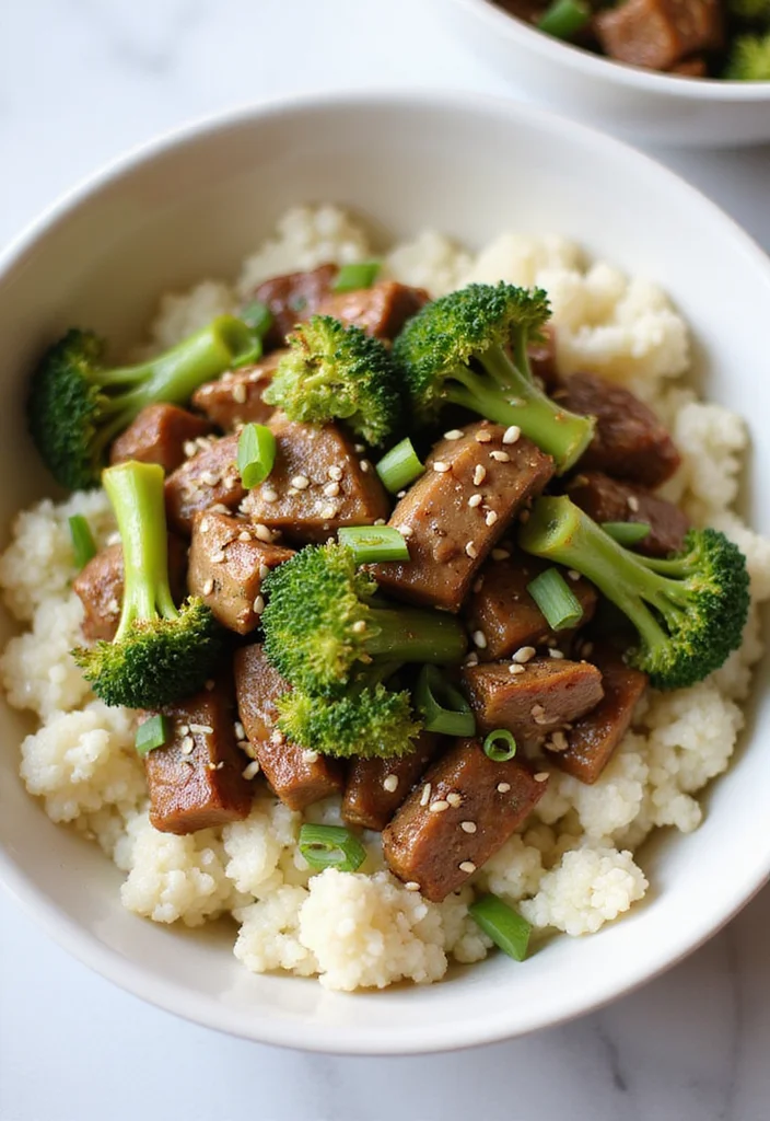 15 Must-Try Low Carb Beef And Broccoli Dishes For Busy Nights - 9. Beef and Broccoli Stir-fry with Cauliflower Rice 1