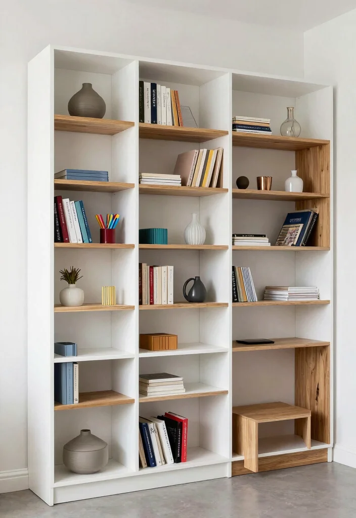 15 Office Wall Shelf Ideas That Maximize Vertical Space - 3. Modular Shelf Systems for Flexibility 1
