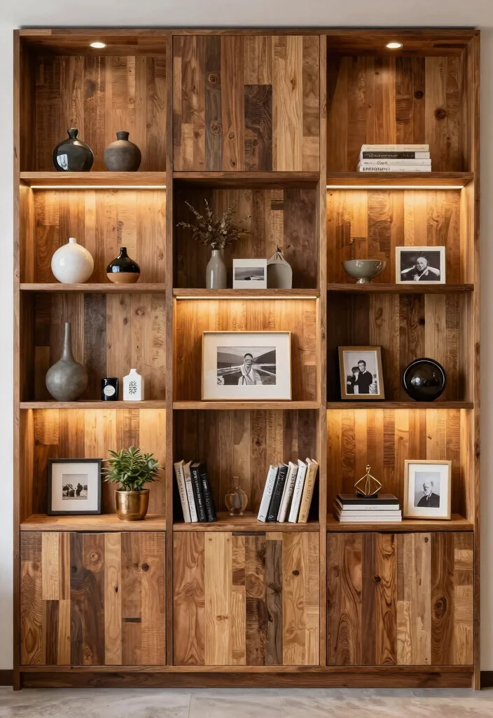 15 Office Wall Shelf Ideas That Maximize Vertical Space - 7. Decorative Wall Panels for Style and Function 1
