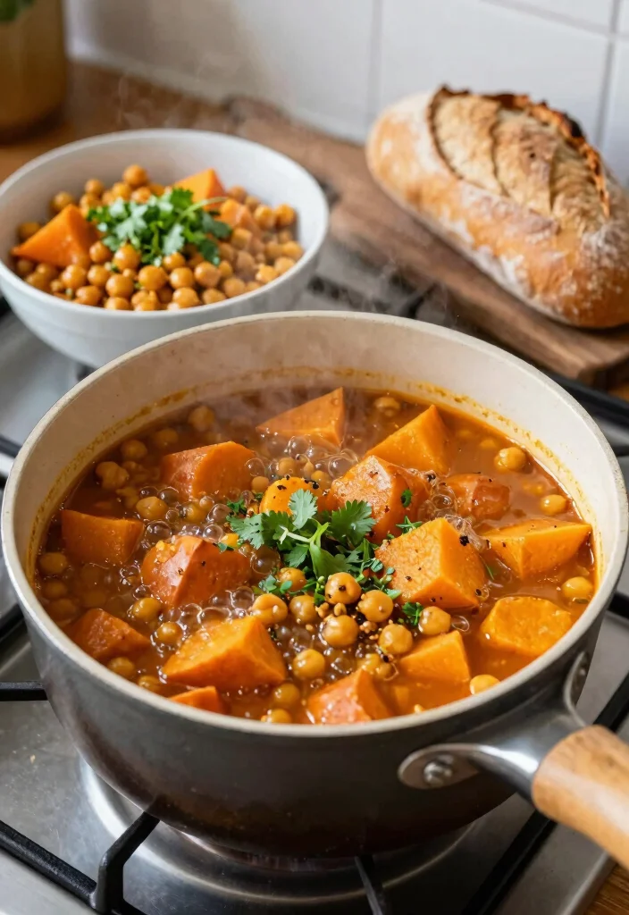16 Boiled Sweet Potato Recipes: Wholesome Comfort Food for Family Meals - 5. Sweet Potato and Chickpea Stew 1