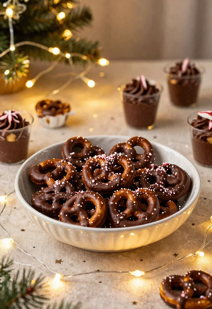 16 Christmas Snack Mix Recipes: Sweet Salty Holiday Treats - 2. Chocolate-Covered Pretzel Mix 1