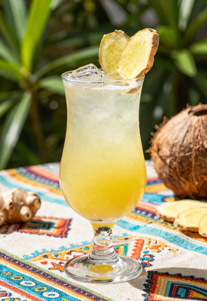 16 Coconut Water Drink Recipes: Hydrating Tropical Drinks - 12. Coconut Ginger Spritzer 1