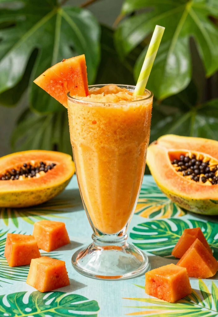 16 Coconut Water Drink Recipes: Hydrating Tropical Drinks - 13. Coconut Papaya Smoothie 1