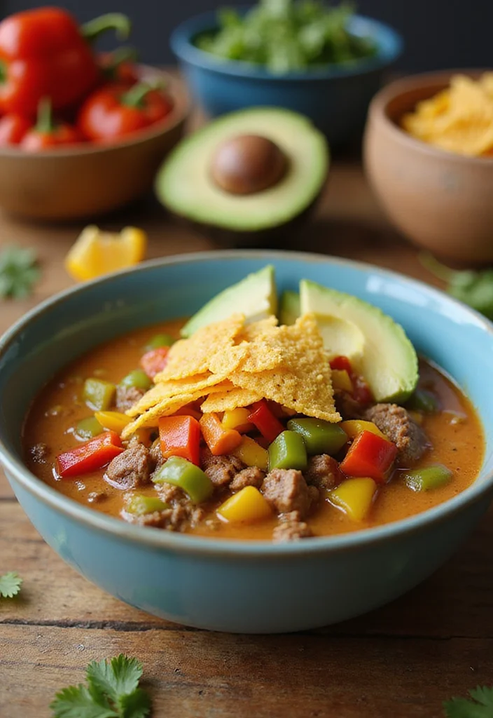 16 Easy Creamy Beef Taco Soup Meals That Always Impress - 6. Tex-Mex Creamy Beef Taco Soup 1