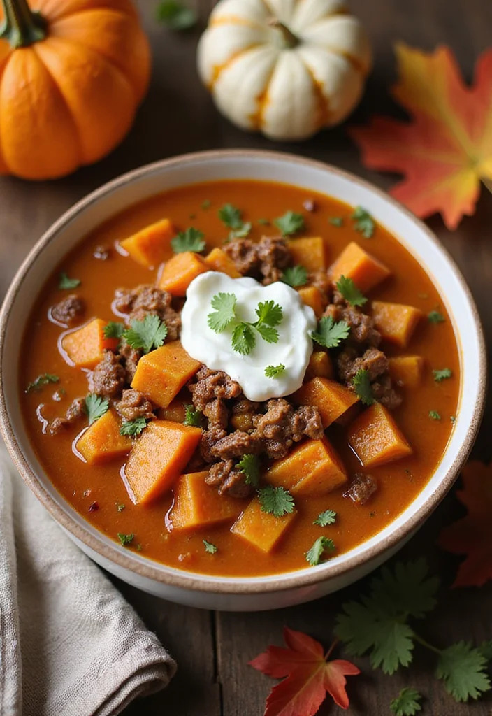 16 Easy Creamy Beef Taco Soup Meals That Always Impress - 7. Creamy Beef Taco Soup with Sweet Potatoes 1