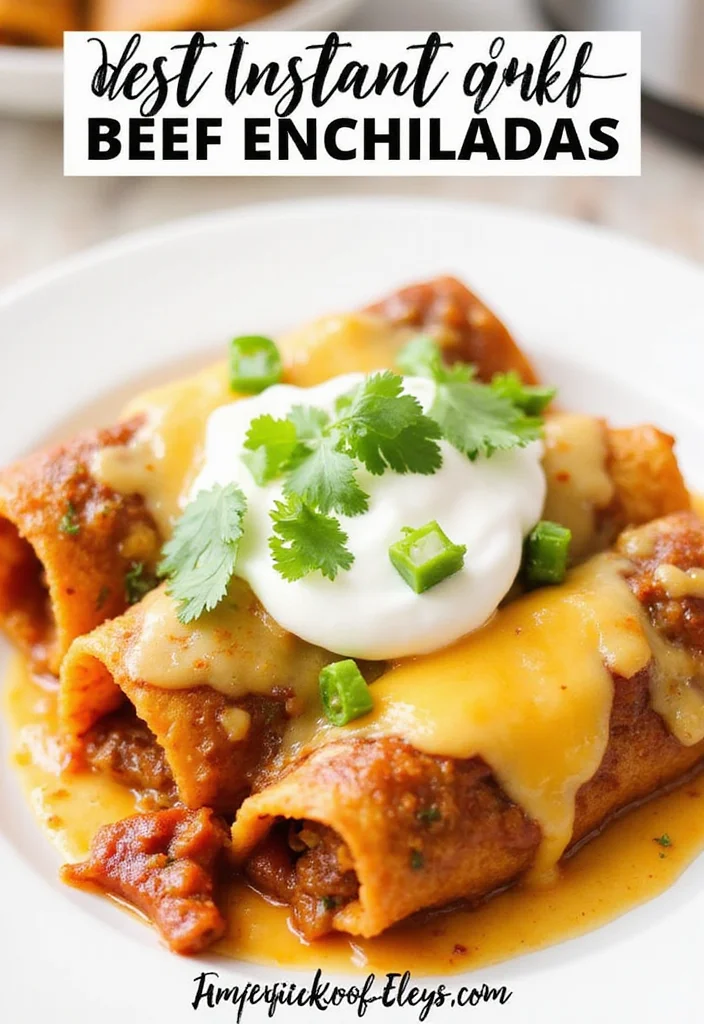 16 Easy Ground Beef Instant Pot Meals That Always Impress - 12. Instant Pot Beef Enchiladas 1