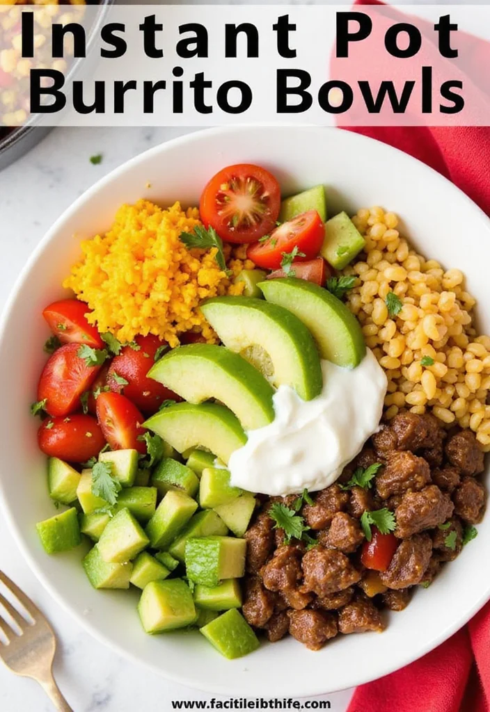 16 Easy Ground Beef Instant Pot Meals That Always Impress - 16. Instant Pot Beef Burrito Bowls 1