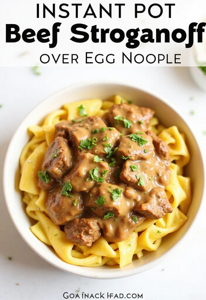 16 Easy Ground Beef Instant Pot Meals That Always Impress - 3. Instant Pot Beef Stroganoff 1