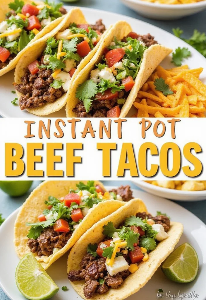 16 Easy Ground Beef Instant Pot Meals That Always Impress - 9. Instant Pot Beef Tacos 1