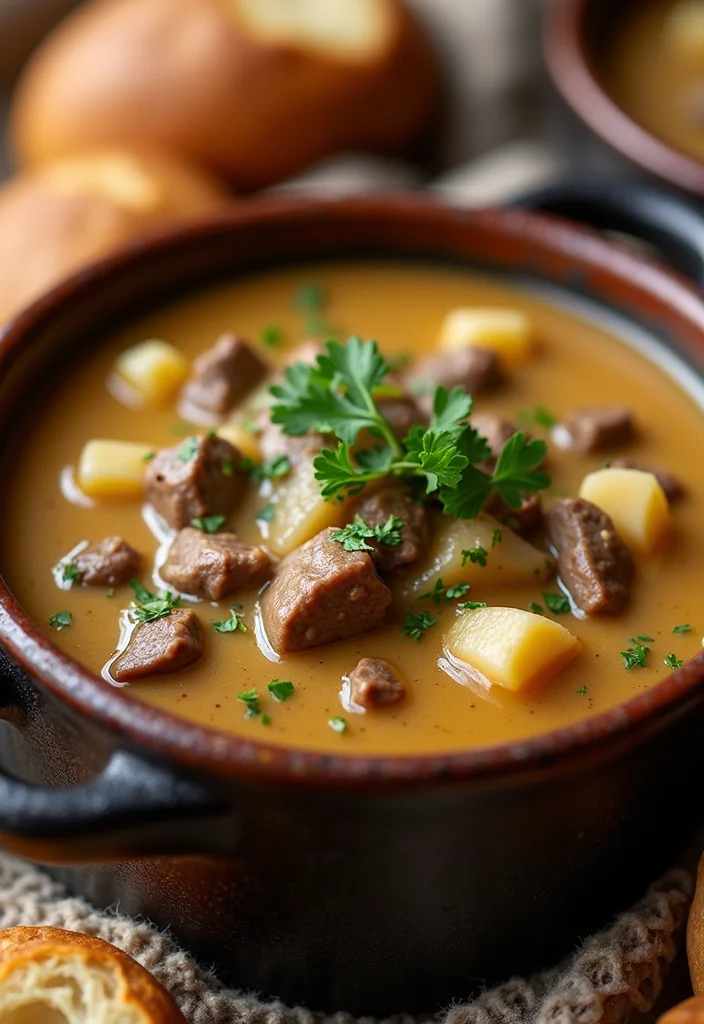 16 Fast & Flavorful Healthy Beef Stroganoff Recipes To Cook This Week - 14. Beef Stroganoff Soup 1