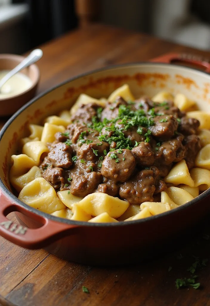 16 Fast & Flavorful Healthy Beef Stroganoff Recipes To Cook This Week - 15. Beef Stroganoff Casserole 1
