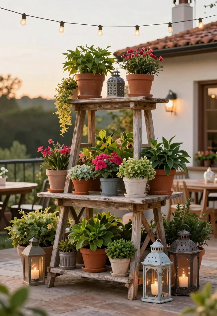 16 Francia Decoracion Stand Ideas With Elegant Display Style - 12. Outdoor Patio Accent 1