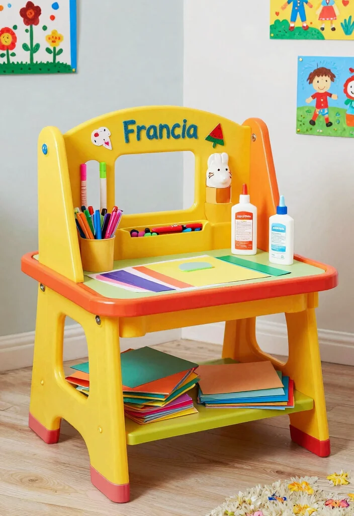 16 Francia Decoracion Stand Ideas With Elegant Display Style - 14. Kid-Friendly Craft Station 1