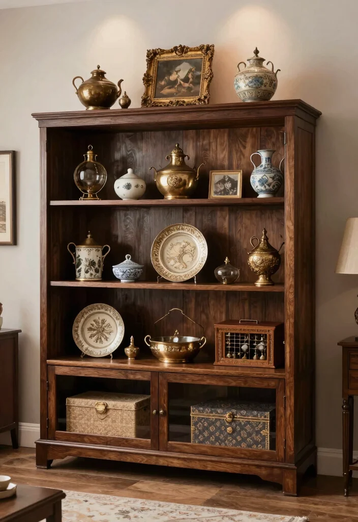 16 Francia Decoracion Stand Ideas With Elegant Display Style - 15. Elegant Display for Collectibles 1