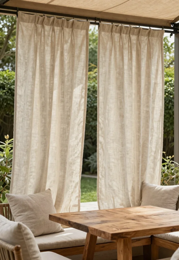 16 Patio Door Curtains Ideas With Flowing Elegance - 8. Textured Fabrics 1