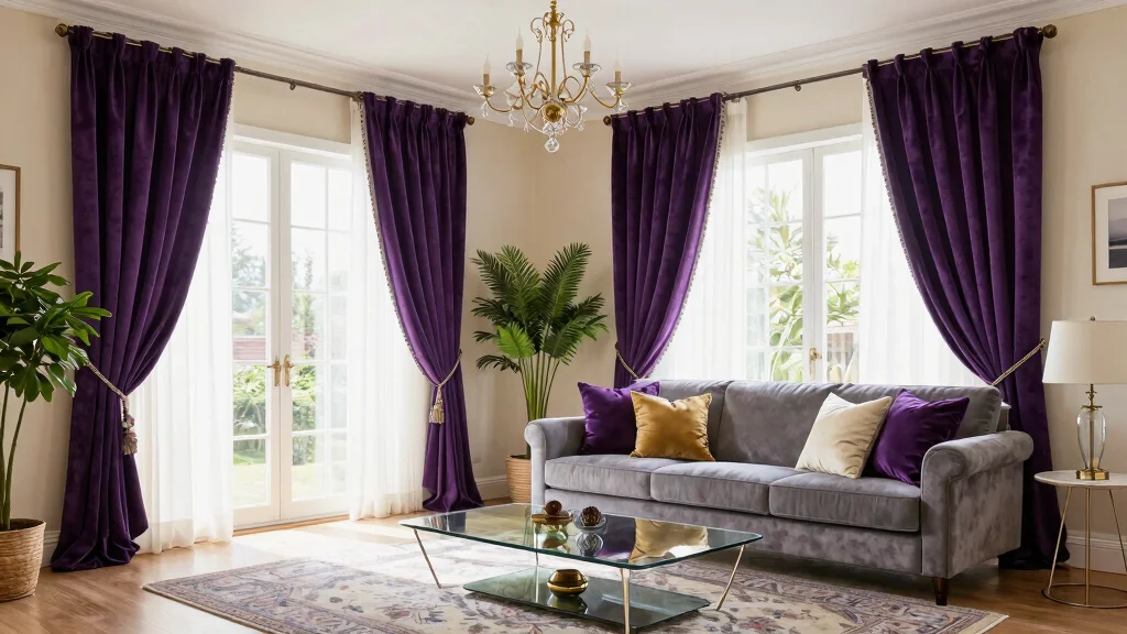 16 Purple Curtains Living Room Ideas With Bold Luxe Style