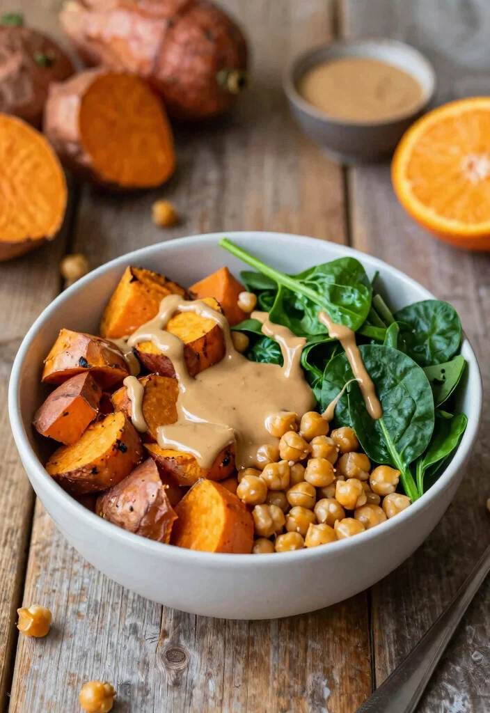 17 Baked Sweet Potato Recipes: Simple Healthy Classics - 17. Sweet Potato and Chickpea Buddha Bowl 1
