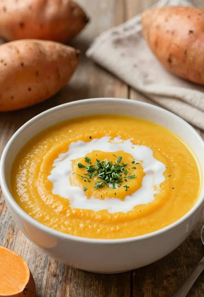 17 Baked Sweet Potato Recipes: Simple Healthy Classics - 8. Sweet Potato Soup 1