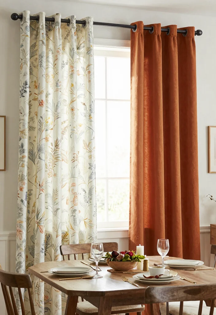 17 Cafe Curtains Dining Room Ideas With Cozy Vintage Feel - 15. Seasonal Switches 1