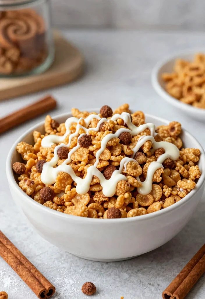 17 Chex Mix Recipes Sweet Crunchy Snack Ideas - 10. Cinnamon Roll Chex Mix 1