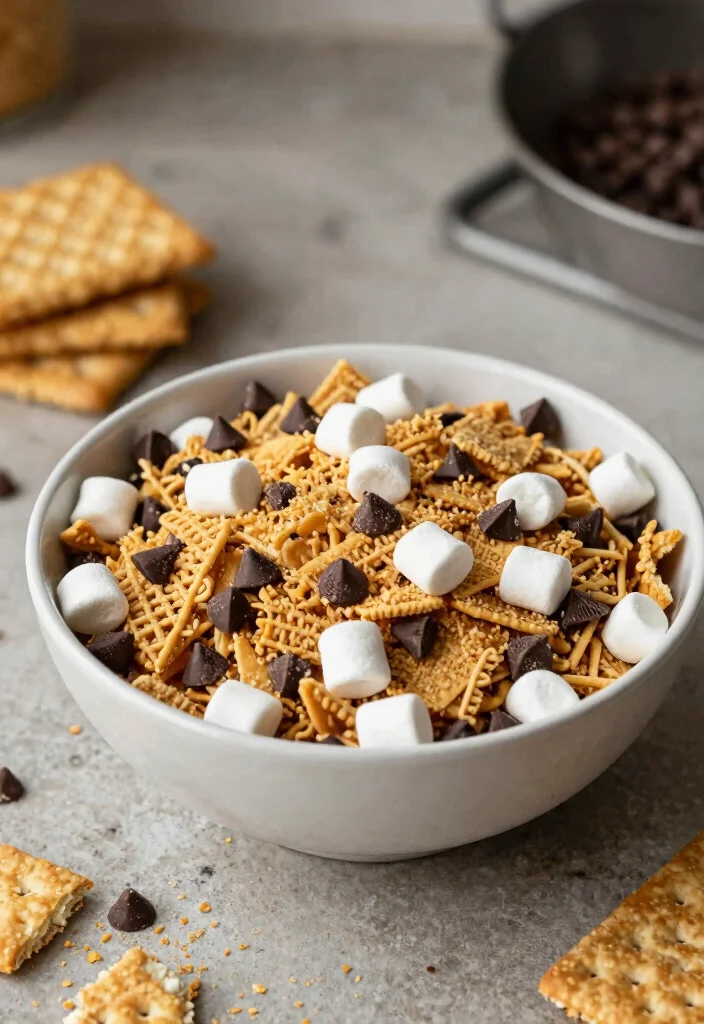 17 Chex Mix Recipes Sweet Crunchy Snack Ideas - 3. S’mores Chex Mix 1