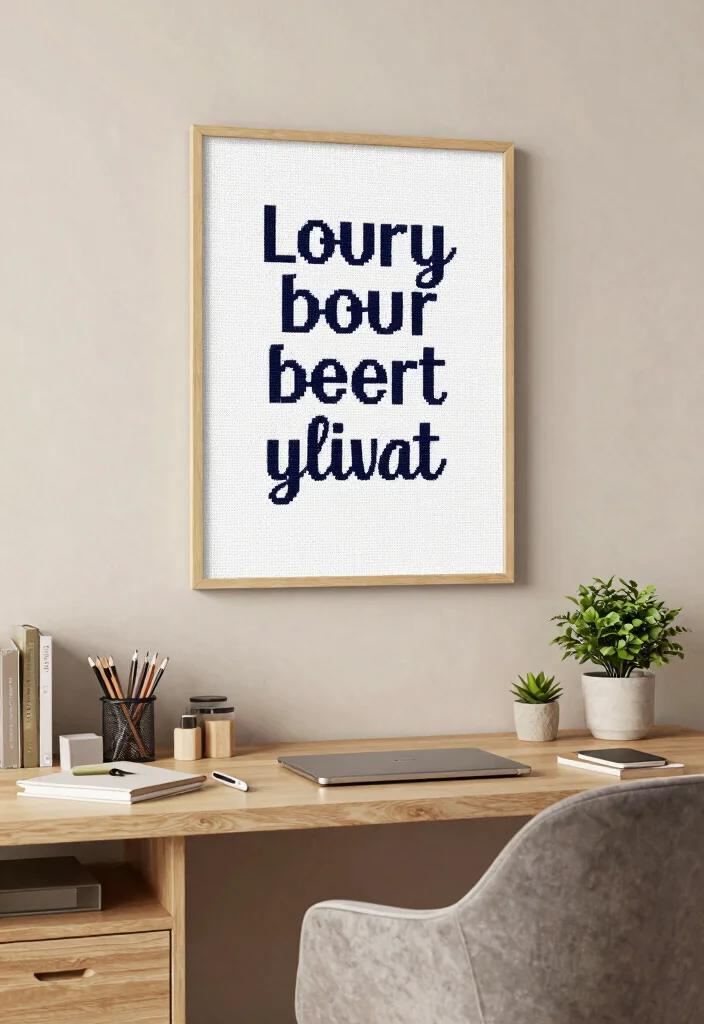 17 Cross Stitch Wall Art Ideas With Handmade Charm - 4. Inspirational Quotes 1