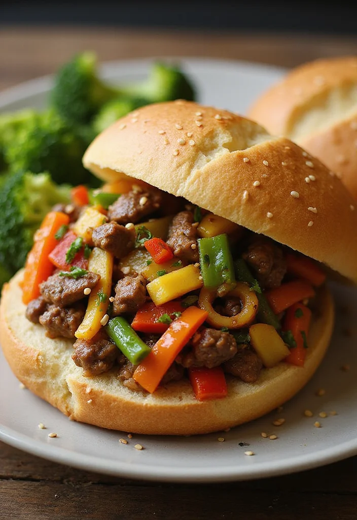 17 Ground Beef Sandwiches Dinners That Even Picky Eaters Love - 14. Beef and Vegetable Stir-Fry Sandwiches 1