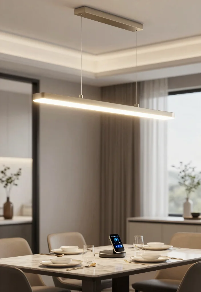 17 Modern Chandelier Dining Room Luxury Ideas With Statement Glow - 11. Smart Lighting Solutions 1