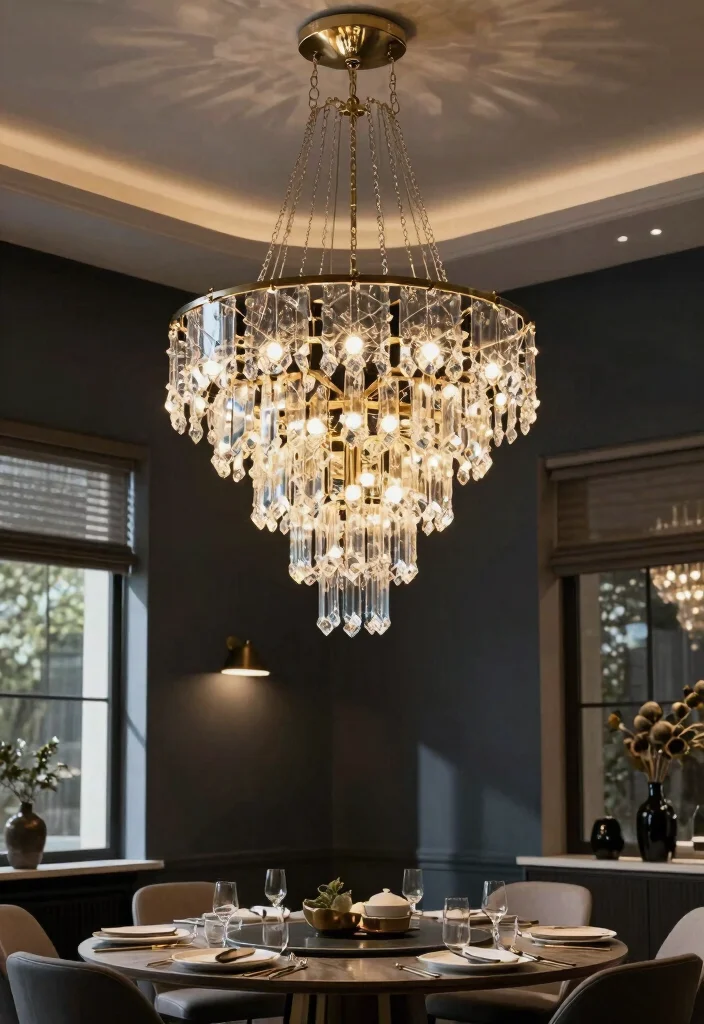 17 Modern Chandelier Dining Room Luxury Ideas With Statement Glow - 17. Transformative Installation Wonders 1