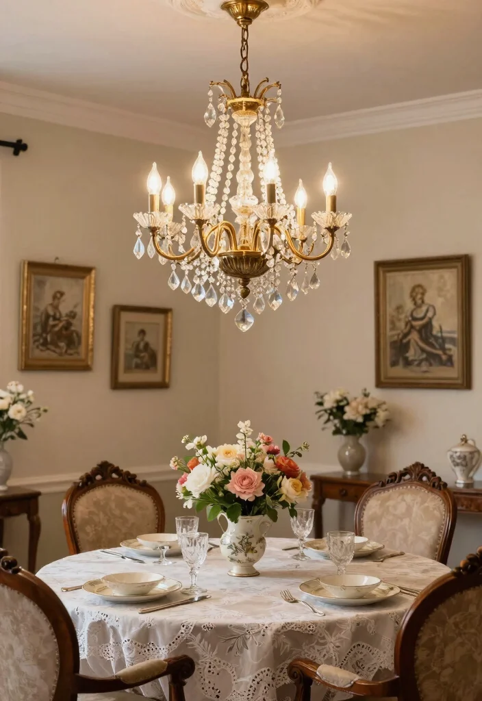 17 Modern Chandelier Dining Room Luxury Ideas With Statement Glow - 5. Vintage Revival 1