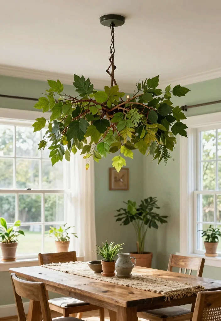 17 Modern Chandelier Dining Room Luxury Ideas With Statement Glow - 9. Nature-Inspired Designs 1