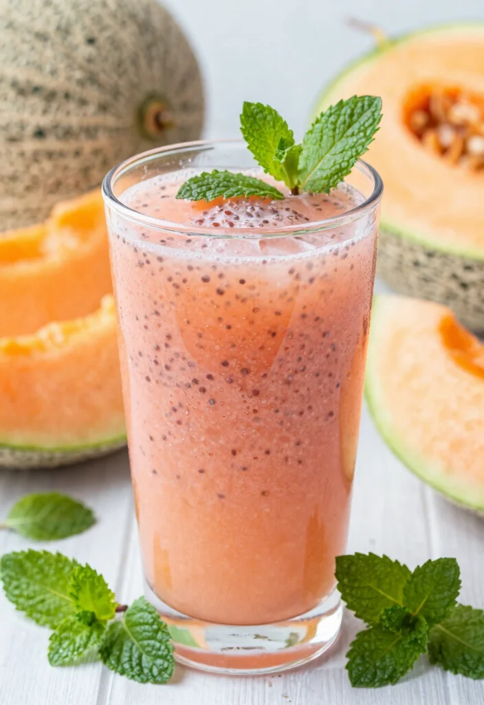 17 Refreshing Chia Seed Drink Recipes for Healthy Sips - 14. Melon Mint Chia Drink 1