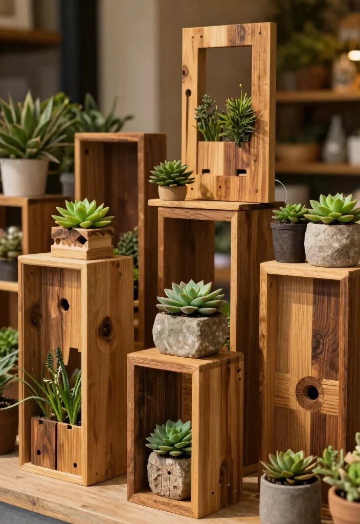 17 Stand Creativo Exposiciones Ideas That Attract Attention - 1. Repurposed Wood Display Stands 1